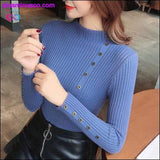 Plus Minus Co Women Knitted Turtleneck Sweaters Korean Fashion Winter, view 4