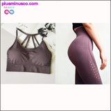 Plus Minus Co Women Red Padded Sports Bra Seamless Yoga Set Padded Sports, view 2