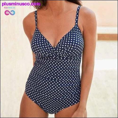 Plus Minus Co Women Sexy Plus Size One Piece Retro Swimwear