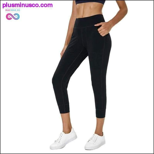 Plus Minus Co Women Side Pockets Naked Feeling Stretch Leggings