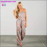 Plus Minus Co Super Comfy Floral Jumpsuit Fashion Trend Sling Print Loose, view 5