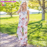 Plus Minus Co Super Comfy Floral Jumpsuit Fashion Trend Sling Print Loose, view 6