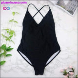 Plus Minus Co Women Swimwear Sexy high cut one piece Backless, view 2