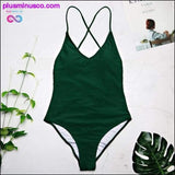 Plus Minus Co Women Swimwear Sexy high cut one piece Backless, view 6