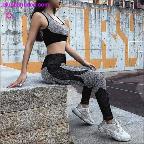 Plus Minus Co Women Thickness Seamless Yoga Suit Sportswear Fitness Sport