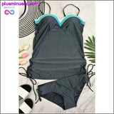 Plus Minus Co Women Two Pieces High Waist Bathing Swimming, view 3