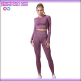 Plus Minus Co Women Vital Seamless Yoga Set Gym Clothing Fitness, view 2