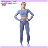 Plus Minus Co Women Vital Seamless Yoga Set Gym Clothing Fitness, view 4