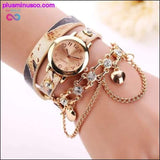 Plus Minus Co Women Watches 2019 Relogio Feminino PU Leather Rhinestone, view 3