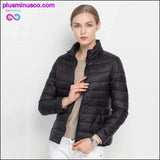 Plus Minus Co Ultra Light White Duck Down Jacket Slim Women Winter Puffer, view 4