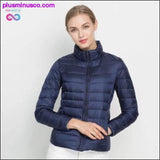 Plus Minus Co Ultra Light White Duck Down Jacket Slim Women Winter Puffer, view 5