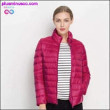 Plus Minus Co Ultra Light White Duck Down Jacket Slim Women Winter Puffer, view 6