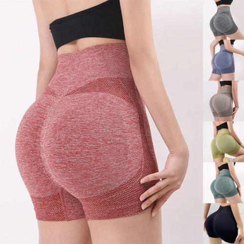 Plus Minus Co Women Yoga Shorts High Waist Workout Shorts Fitness Yoga Lift Butt Fitness Ladies Yoga Gym Running Short Pants Sportswear