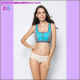 Plus Minus Co Women Zipper Push Up Sports Bras Shockproof Underwear, view 2
