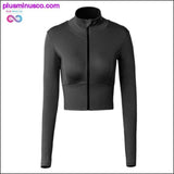 Plus Minus Co Women Zipper Workout Tops Long Sleeve Sweatshirt Sport coat, view 3