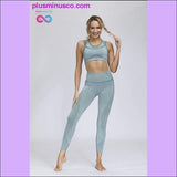 Plus Minus Co Womens Clothing 2021 New V-neck Sportswear Yoga Suit Two, view 4