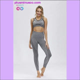 Plus Minus Co Womens Clothing 2021 New V-neck Sportswear Yoga Suit Two, view 5