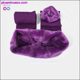 Plus Minus Co Plus Size soft and super high-quality Velvet Winter Leggings, view 4