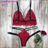 Plus Minus Co Women's Sexy Bra Set Quality Polyester Lace Lingerie Straps, view 3