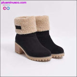 Plus Minus Co Women's Shoes Snow boots Ladies Winter Flock Warm Boots, view 3