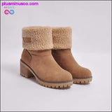 Plus Minus Co Women's Shoes Snow boots Ladies Winter Flock Warm Boots, view 5