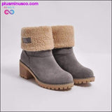 Plus Minus Co Women's Shoes Snow boots Ladies Winter Flock Warm Boots, view 6
