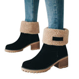Plus Minus Co Women's Shoes Snowboots Ladies Winter Flock Shoes Flock Warm Boots Martinas Snow Boots, view 2