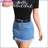 Plus Minus Co Women's Skirt Denim Skirt faldas jupe femme shein Women High, view 2