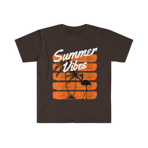 Plus Minus Co Women's Souvenir I Vacation I Retro Flamingo Island I Summer Vibes T-Shirt
