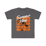 Plus Minus Co Women's Souvenir I Vacation I Retro Flamingo Island I Summer Vibes T-Shirt, view 4