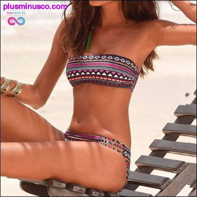 Plus Minus Co Women's Swimming Suit Sexy Bikini Swimsuit 2020 Swimwear