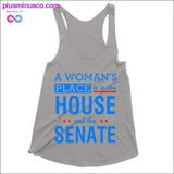 Plus Minus Co A woman's place is in the house and the senate Tank Tops, view 3