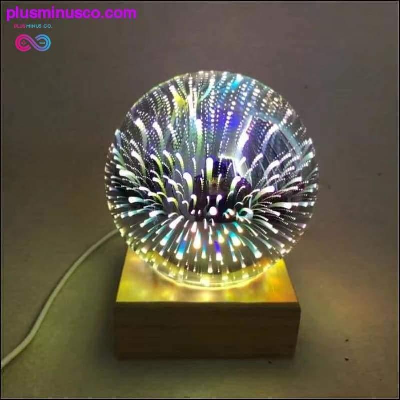 Plus Minus Co Wood colorful 3d Light Magic Projector ball USB powered