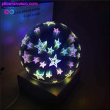 Plus Minus Co Wood colorful 3d Light Magic Projector ball USB powered, view 3