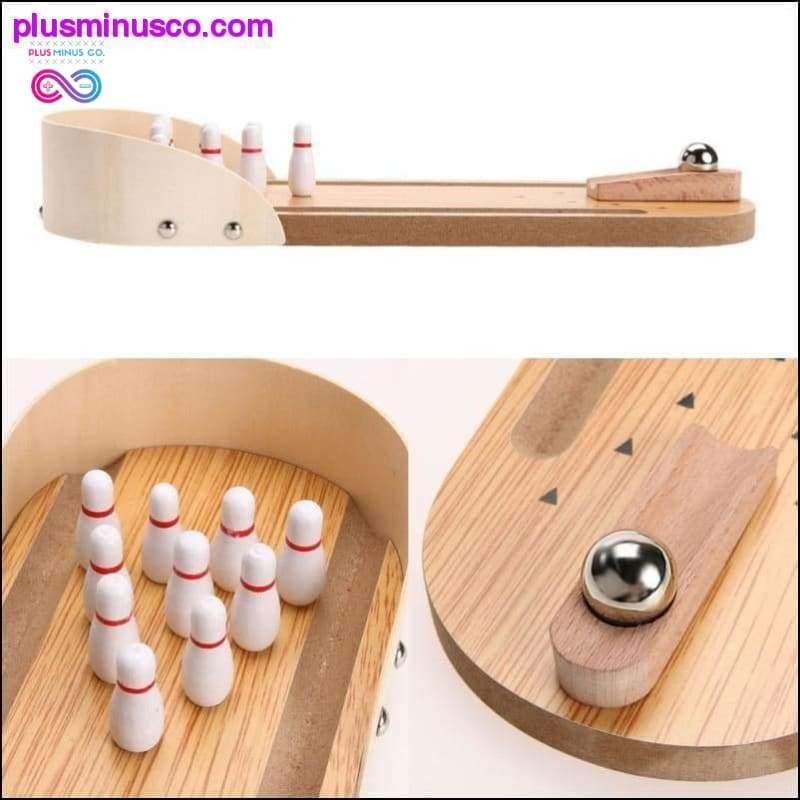 Plus Minus Co Wooden Mini Desktop Bowling Sports Interactive Game Fun Toy