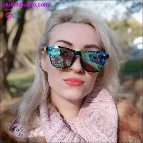 Plus Minus Co Wooden Sunglasses For Women Fashion Brand Designer UV400