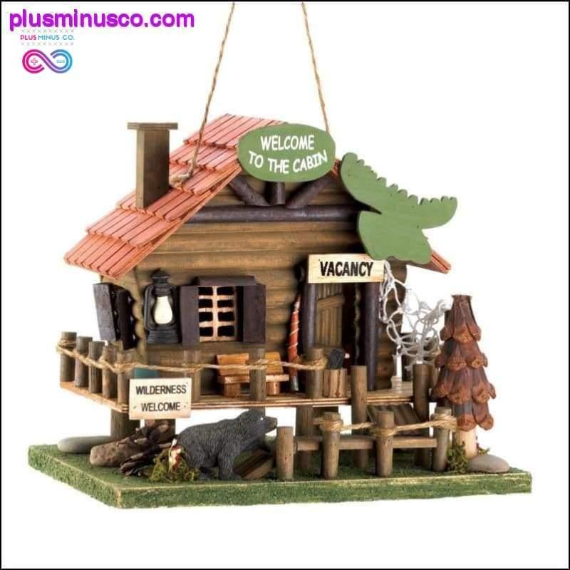Plus Minus Co Woodland Cabin Birdhouse