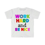 Plus Minus Co Work Hard And Be Nice T-Shirts, Be Kind Shirt Be Nice Be Kind Shirt Choose Kind Shirt Inspirational Stay Humble ,Be Nice Shirt, view 3