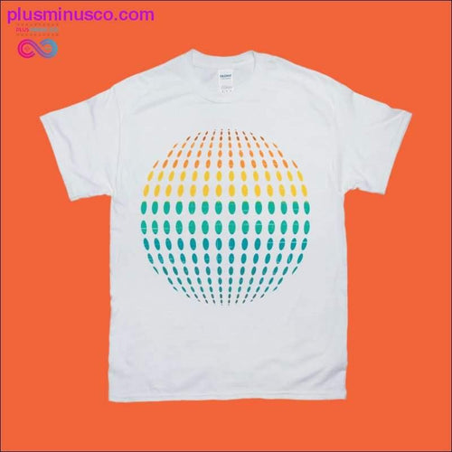 Plus Minus Co World Shaped Grunge Dots | Retro Sunset T-Shirts