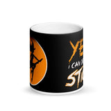 Plus Minus Co Yes i can drive stick Halloween Mug, Halloween Mug Gift, Halloween ideas, black halloween Mug || Matte Black Magic Mug, view 3