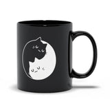 Plus Minus Co Yin Yang Black and white Cats Black Mugs  couple Gift Ideas, Yin Yang Bff, Bff Gift, Bff Couple Coffee, Crazy Cat Lovers Gift, Gift For Her, view 2