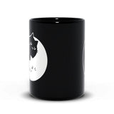 Plus Minus Co Yin Yang Black and white Cats Black Mugs  couple Gift Ideas, Yin Yang Bff, Bff Gift, Bff Couple Coffee, Crazy Cat Lovers Gift, Gift For Her, view 5