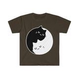 Plus Minus Co Yin Yang Cats T-Shirts , Yin Yang Duality || Yin Yang Cats || Perfect Gift - S M L Xl - Ladies, Men Unisex || Bff Couple Gift Ideas,Cat Mom, view 4