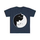Plus Minus Co Yin Yang Cats T-Shirts , Yin Yang Duality || Yin Yang Cats || Perfect Gift - S M L Xl - Ladies, Men Unisex || Bff Couple Gift Ideas,Cat Mom, view 6