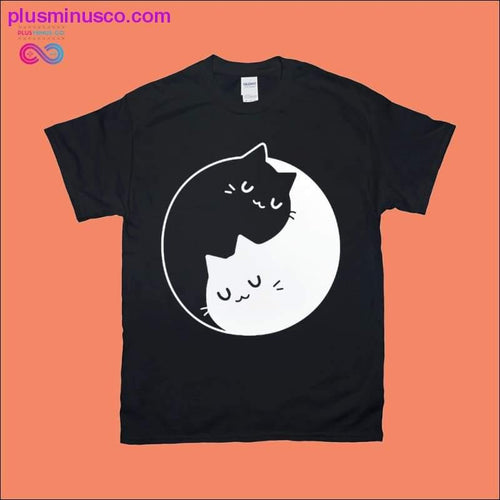Plus Minus Co Yin Yang Cats T-Shirts