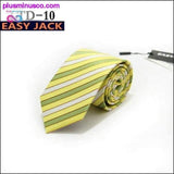 Plus Minus Co 7CM Stripes Plaids Dots Classic Men Ties Polyester Silk, view 3