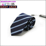 Plus Minus Co 7CM Stripes Plaids Dots Classic Men Ties Polyester Silk, view 4