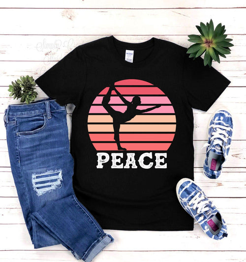 Plus Minus Co Yoga | Peace | Retro T-Shirts, Yoga T-Shirt, T-Shirt For Men, T-Shirt For Women, Yoga, Motivational, Positive Mind Positive Vibes