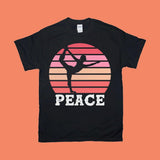 Plus Minus Co Yoga | Peace | Retro T-Shirts, Yoga T-Shirt, T-Shirt For Men, T-Shirt For Women, Yoga, Motivational, Positive Mind Positive Vibes, view 2