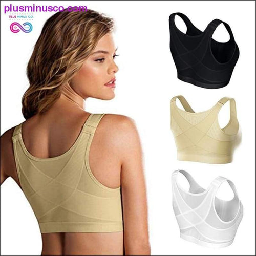 Plus Minus Co Yoga Sports Bras Posture Corrector Lift Up Bra Women Cross